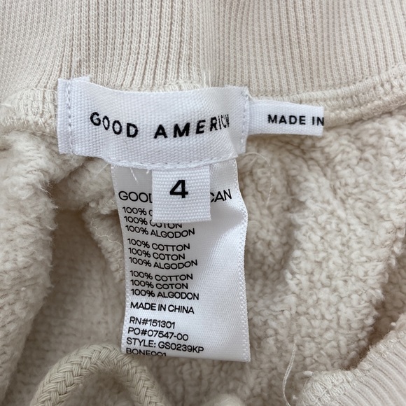 Good American Bone001 Wide Leg Sweatpant XL - Picture 5 of 10